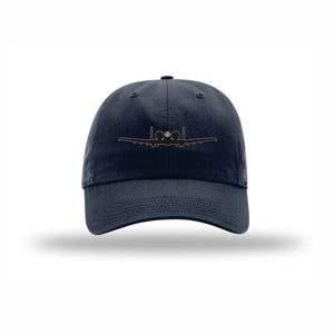 A-10 Thunderbolt Silhouette Carbon Fiber Patch Dad Hat