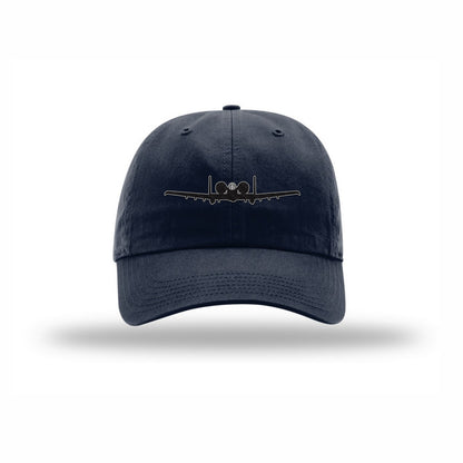 A-10 Thunderbolt Silhouette Carbon Fiber Patch Dad Hat