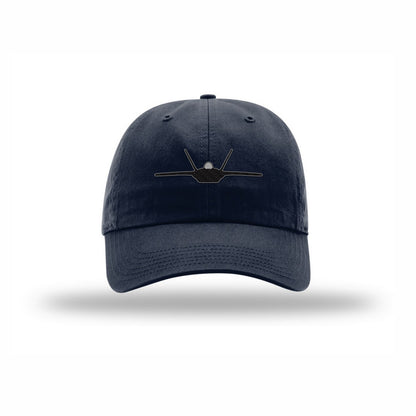 F-22 Raptor Silhouette Carbon Fiber Patch Dad Hat