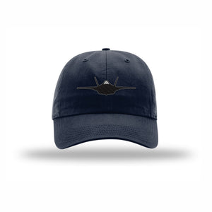 F-35 Lighting II Silhouette Carbon Fiber Patch Dad Hat