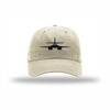 B-1 Lancer Silhouette Carbon Fiber Patch Dad Hat - STONE