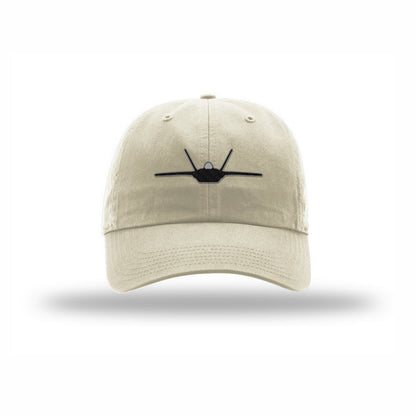 F-22 Raptor Silhouette Carbon Fiber Patch Dad Hat