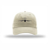 C-5 Galaxy Silhouette Carbon Fiber Patch Dad Hat - STONE