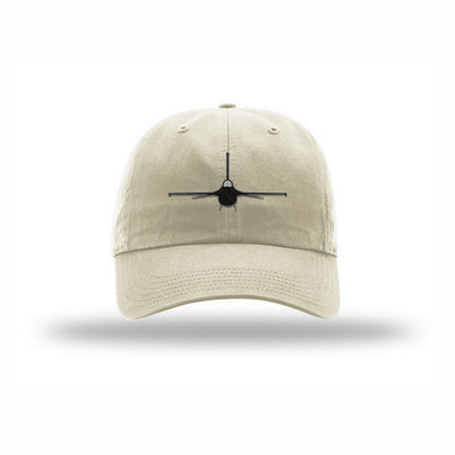 F-16 Fighting Falcon Silhouette Carbon Fiber Patch Dad Hat