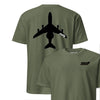 E-4B "Nightwatch" Stealth Silhouette Front & Back T-Shirt - OD Green
