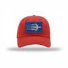 E-3 Aircraft Flag Royal & Silver Patch Dad Hat - RED