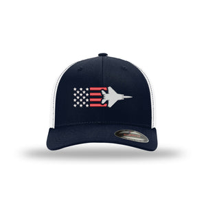 F-15 Eagle Old Glory Flexfit Trucker Hat