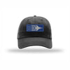 F-15 Aircraft Flag Royal & Silver Patch Dad Hat - BLACK