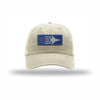 F-15 Aircraft Flag Royal & Silver Patch Dad Hat - STONE