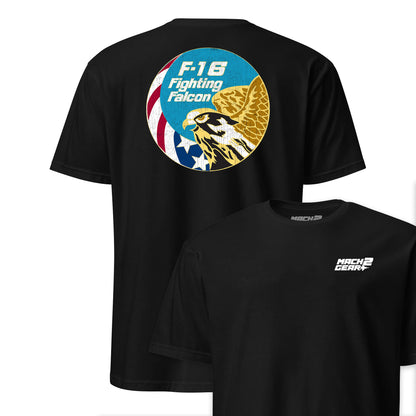 F-16 Flying Falcon Insignia Front & Back T-Shirt