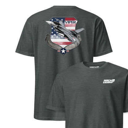 F-16 Viper Shield Flag Front & Back T-Shirt