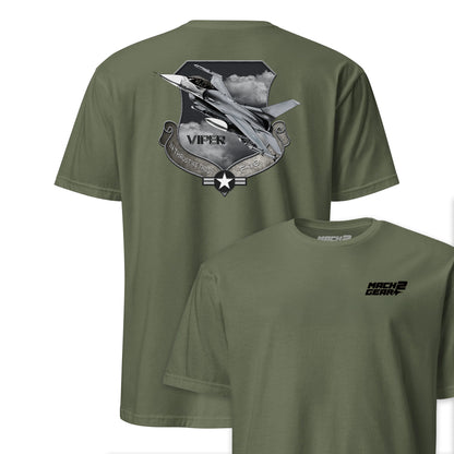 F-16 Viper Subdued Shield Front & Back T-Shirt