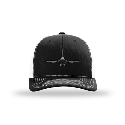 F-16 Fighting Falcon Silhouette Structured Trucker Hat