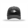 F-16 Aircraft Flag Carbon Fiber Patch Dad Hat - BLACK