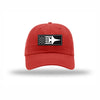 F-16 Aircraft Flag Carbon Fiber Patch Dad Hat - RED