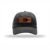 F-16 Aircraft Flag Leatherette Patch Dad Hat - BLACK