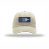 F-22 Aircraft Flag Royal & Silver Patch Dad Hat - STONE