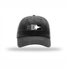 F-35 Aircraft Flag Carbon Fiber Patch Dad Hat - BLACK