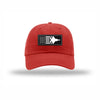 F-35 Aircraft Flag Carbon Fiber Patch Dad Hat - RED