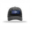 F-4 Aircraft Flag Royal & Silver Patch Dad Hat - BLACK