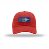 F-4 Aircraft Flag Royal & Silver Patch Dad Hat - RED