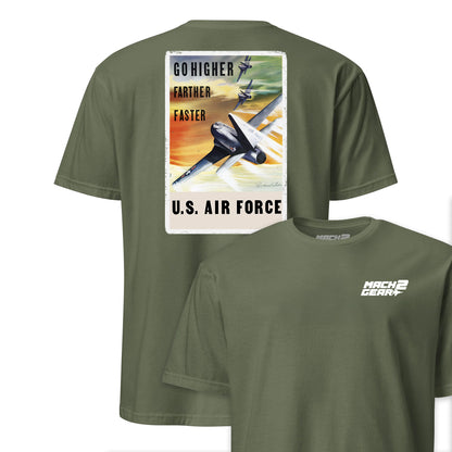 Go Higher Farther Faster Air Corps Recruiting Poster T-Shirt