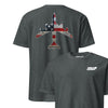 KC-135 "Stratotanker" Rivet Flag Front & Back T-Shirt - Charcoal Heather