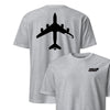 KC-135 "Stratotanker" Stealth Silhouette Front & Back T-Shirt - Heather Gray