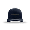 KC-135 Stratotanker Silhouette Structured Trucker Hat - Navy