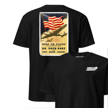 Keep Em Flying Flag Recruiting Poster T-Shirt