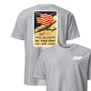 Keep Em Flying Flag Recruiting Poster T-Shirt - Heather Grey