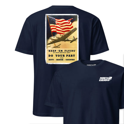 Keep Em Flying Flag Recruiting Poster T-Shirt