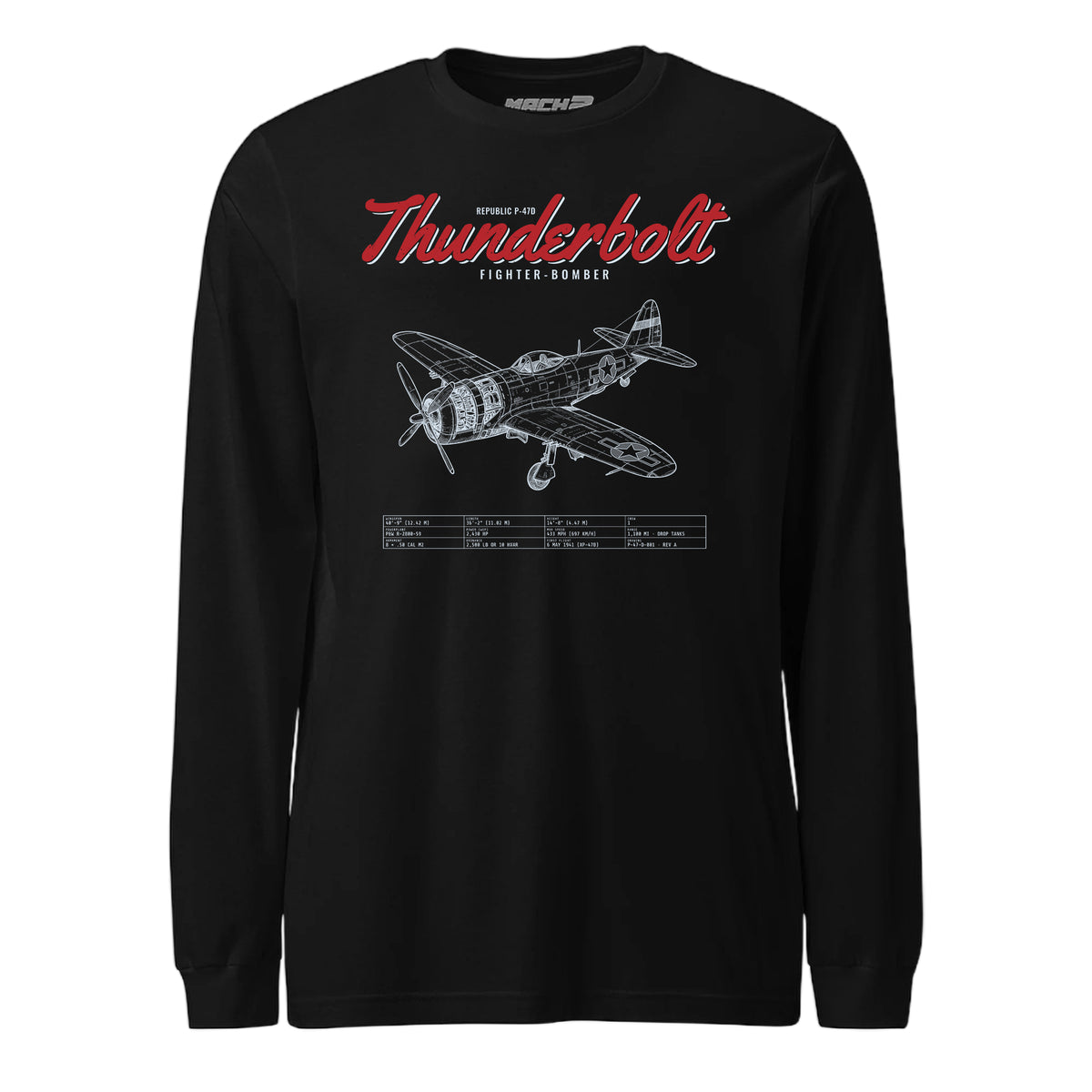 F-47d Thunderbolt Blueprint — Black