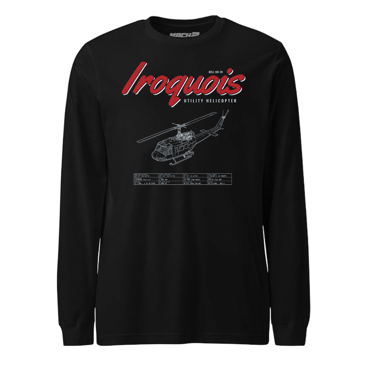 Uh-1h Iroquois Blueprint — Black