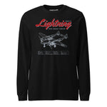 P-38l Lightning Blueprint — Black