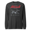 B-25j Mitchell Blueprint Long Sleeve T-Shirt - Charcoal Heather