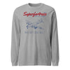 B-29 Superfortress Blueprint Long Sleeve T-Shirt - Heather Grey