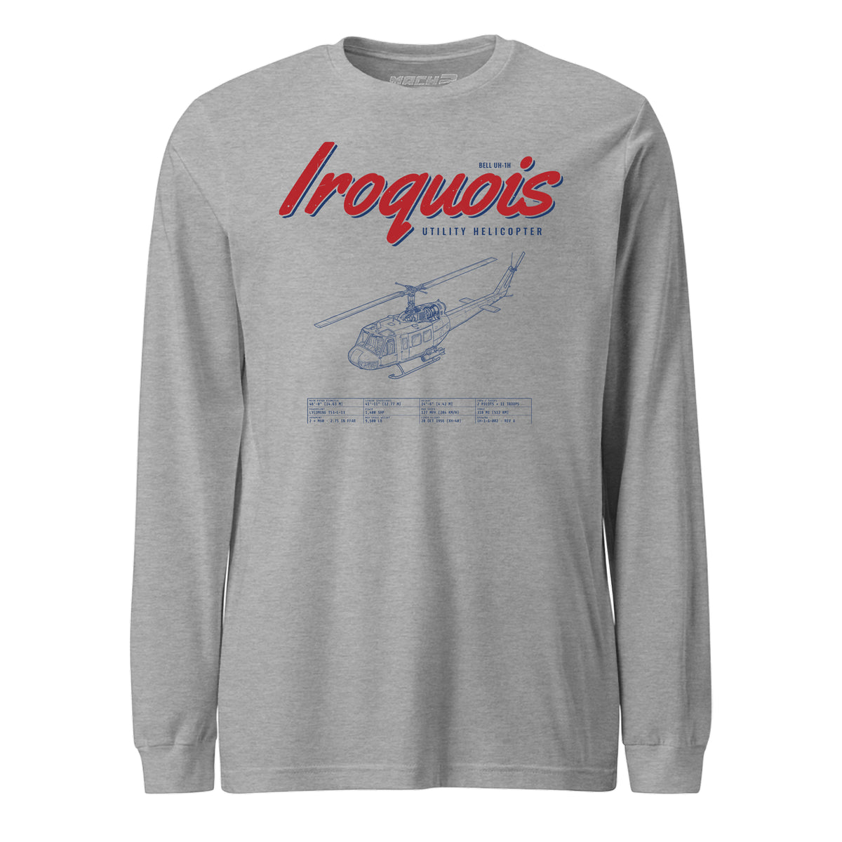 Uh-1h Iroquois Blueprint — Heather Grey