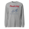 F-105d Thunderchief Blueprint Long Sleeve T-Shirt - Heather Grey