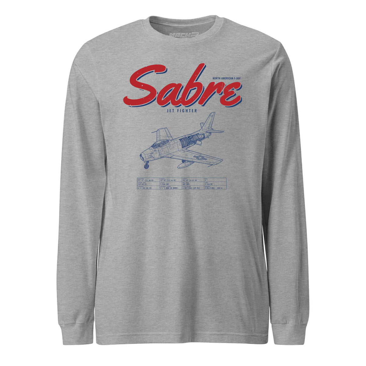 F-86f Sabre Blueprint — Heather Grey