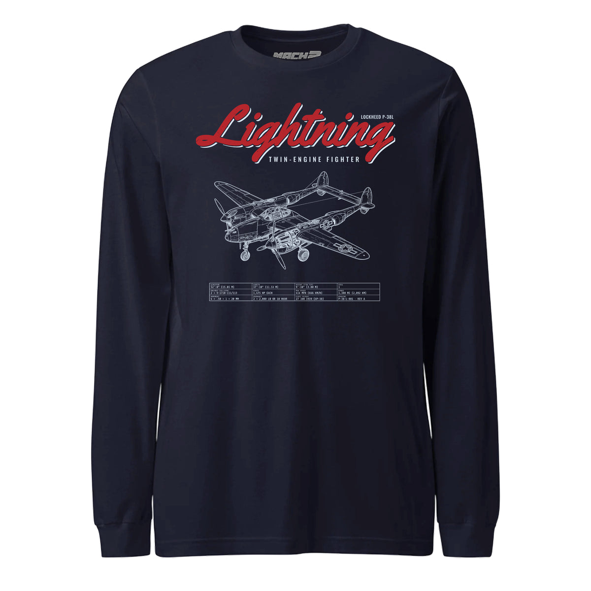 P-38l Lightning Blueprint — Navy