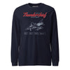 F-105d Thunderchief Blueprint Long Sleeve T-Shirt - Navy