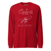 Ah-1f Cobra Blueprint Long Sleeve T-Shirt - Red