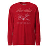 Bb-26g Marauder Blueprint Long Sleeve T-Shirt - Red