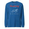 F-105d Thunderchief Blueprint Long Sleeve T-Shirt - Royal