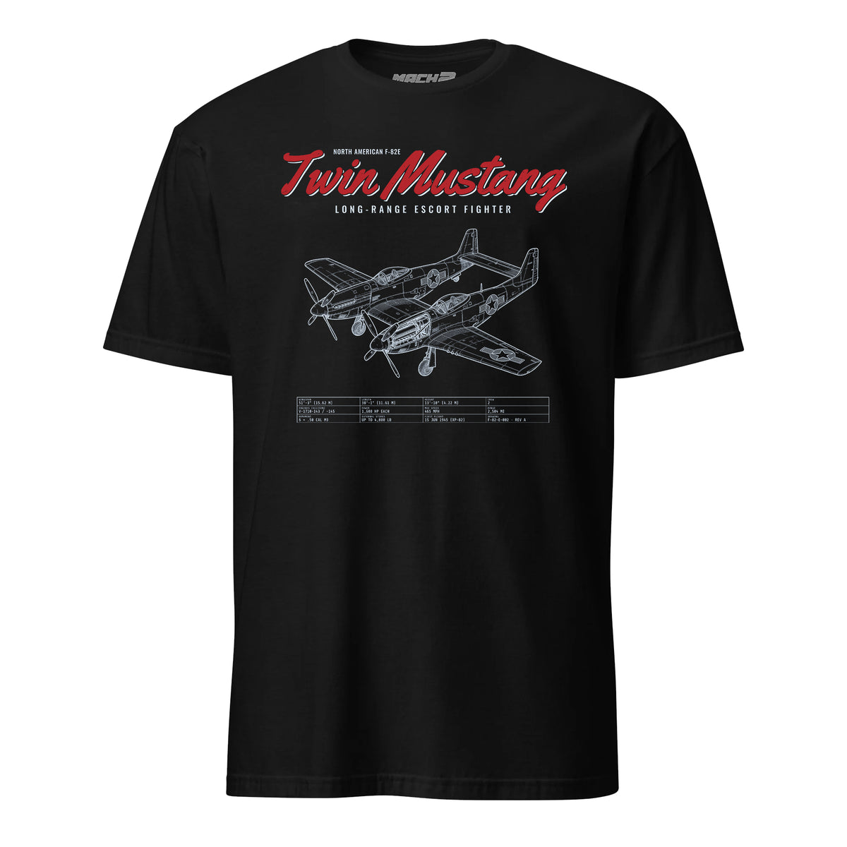F-82e Twin Mustang Blueprint — Black