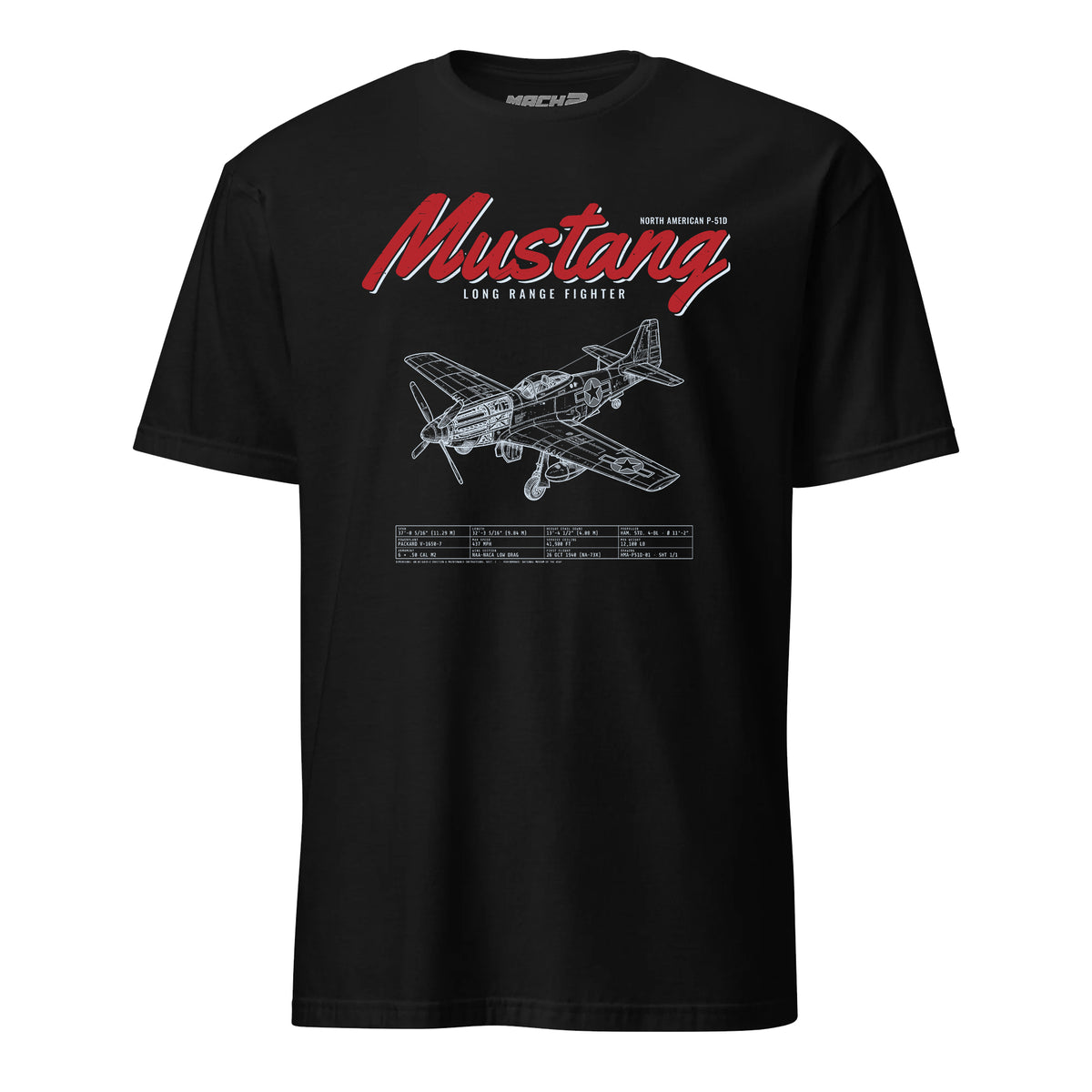 P-51d Mustang Blueprint — Black