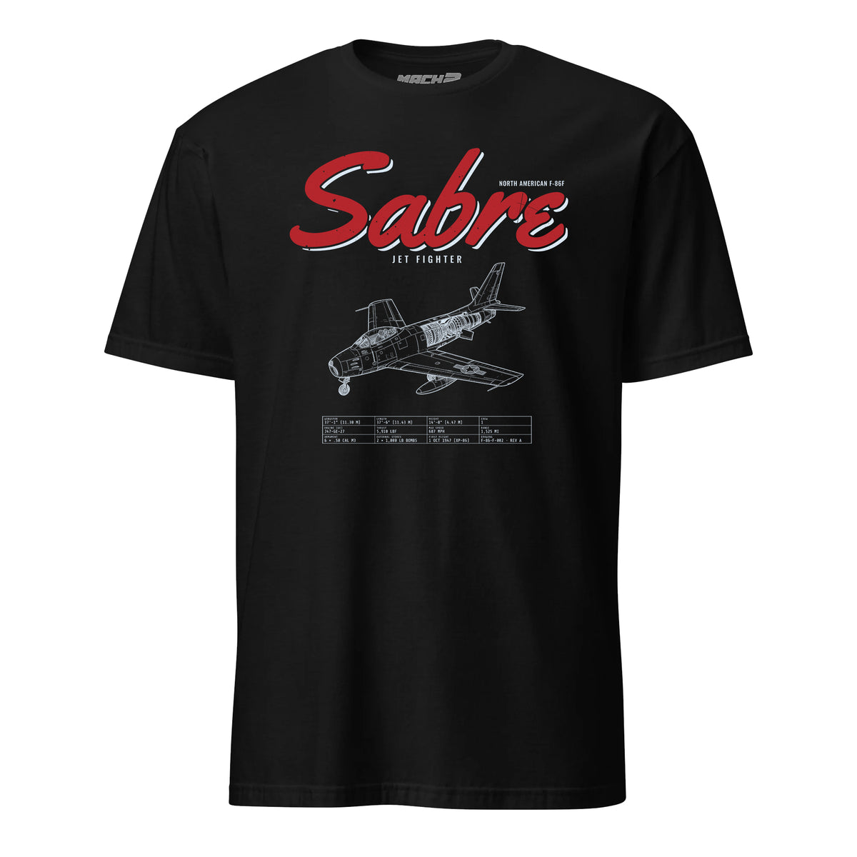 F-86f Sabre Blueprint — Black