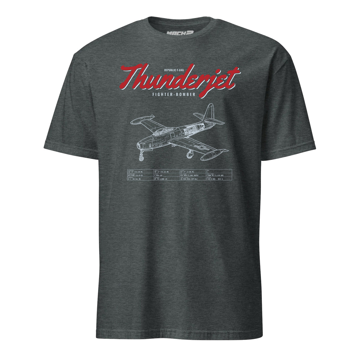 F-84g Thunderjet Blueprint — Charcoal Heather