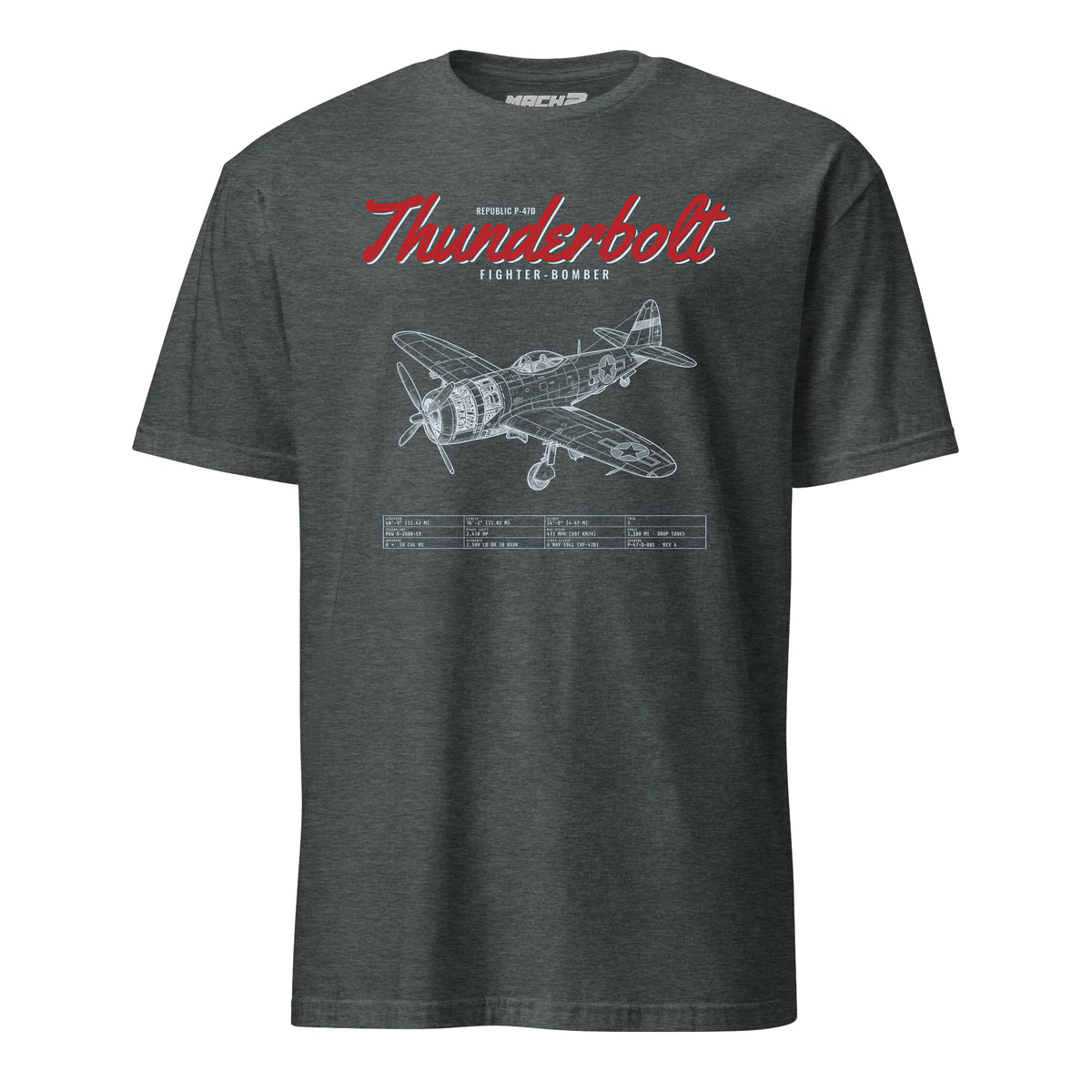 F-47d Thunderbolt Blueprint — Charcoal Heather